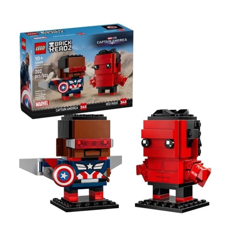 Lego - Brickheadz 40668 Marvel Studios Captain America Red Hulk Figures 242+243