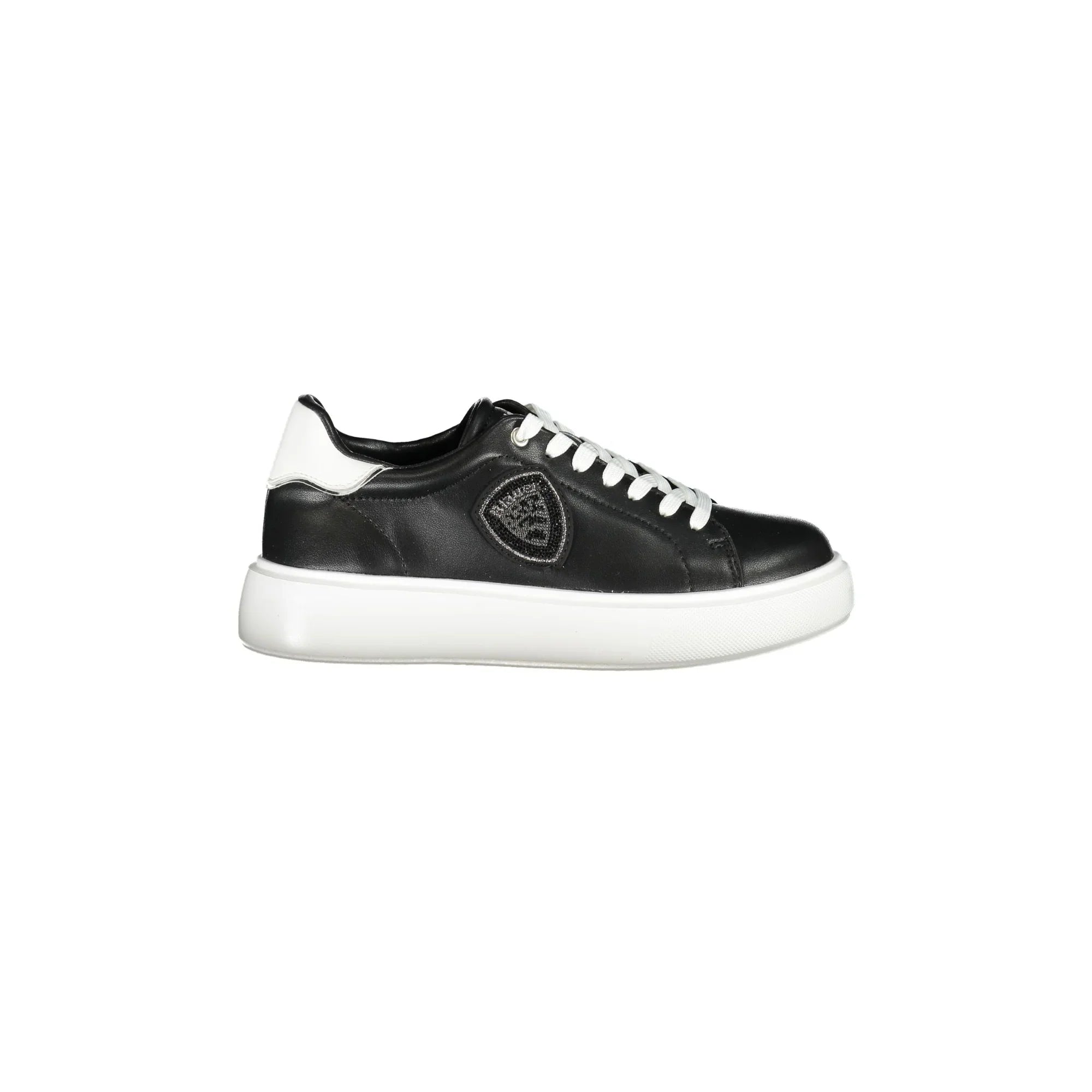 BLAUER Women's Black Athletic Shoes with Rhinestones and White Details