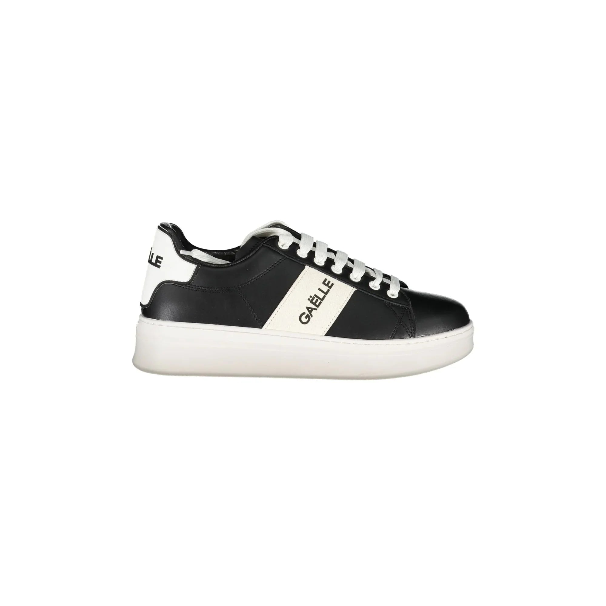 GAELLE PARIS Men's Black Sneakers with Contrast Details