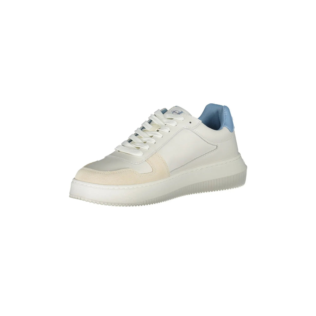 CALVIN KLEIN Scarpe Sportive Uomo Bianche con Dettagli a Contrasto