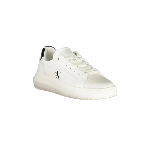 CALVIN KLEIN Women's White Sneakers with Black Details