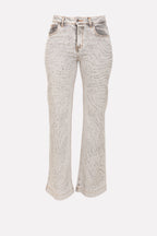 Applied Swarovski denim: trendy trousers with sparkling rhinestones