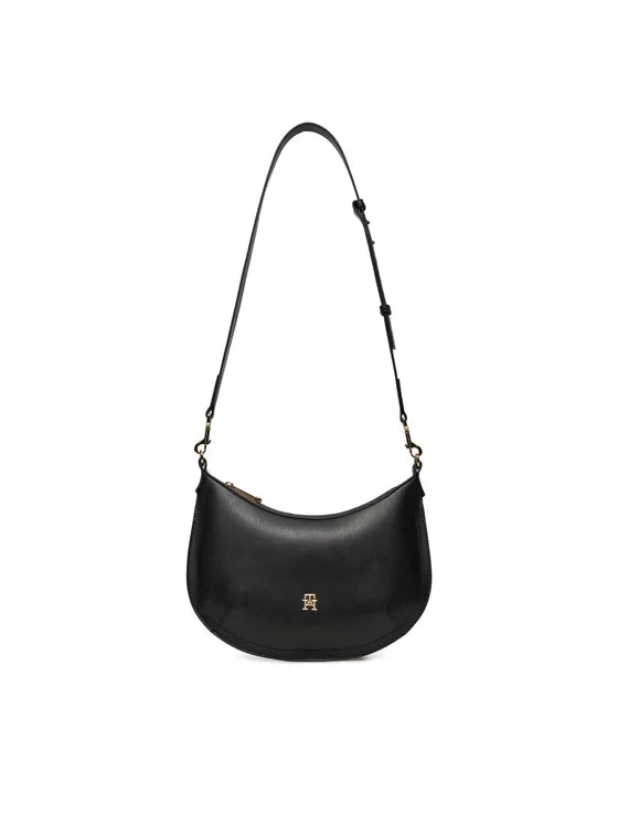Tommy Hilfiger Women's Black Bag with Adjustable Shoulder Strap and Removable Handle
