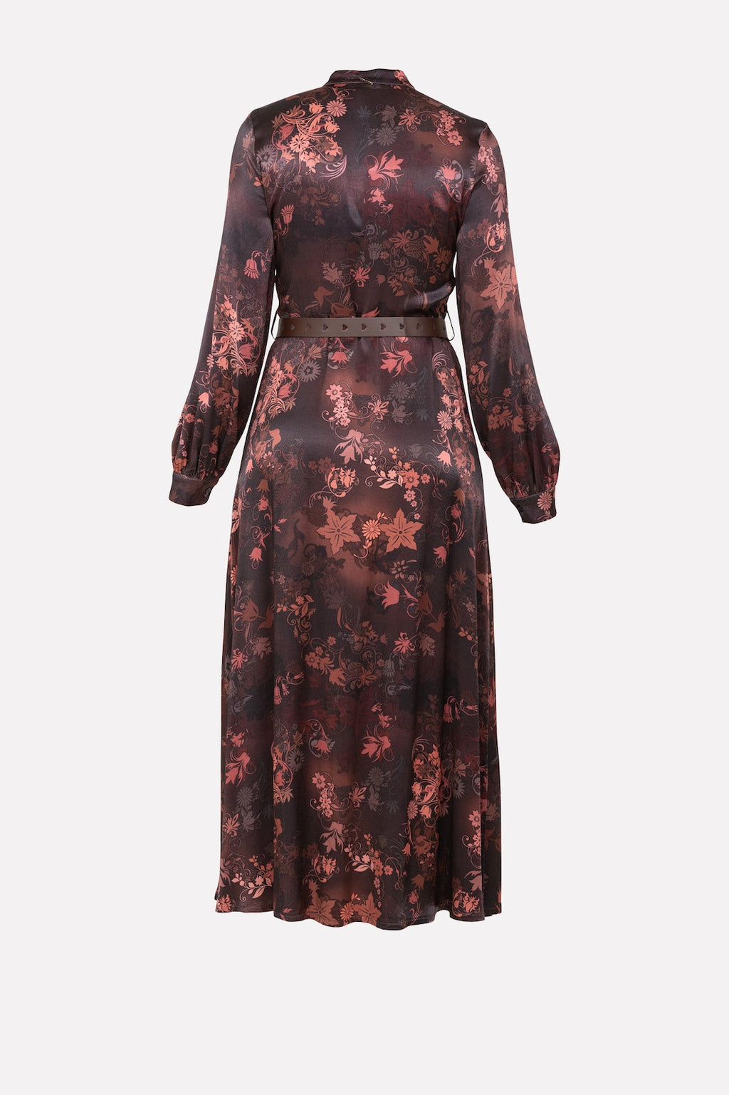 Elegant faded print shirt dress with belt by No-nà for a unique look