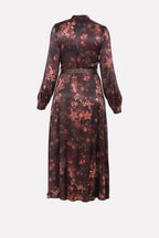 Elegant faded print shirt dress with belt by No-nà for a unique look