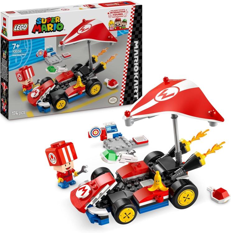 Lego - Super Mario Kart 72032 (Standard Kart) Set With Toad Figure Game 174Pcs 7+