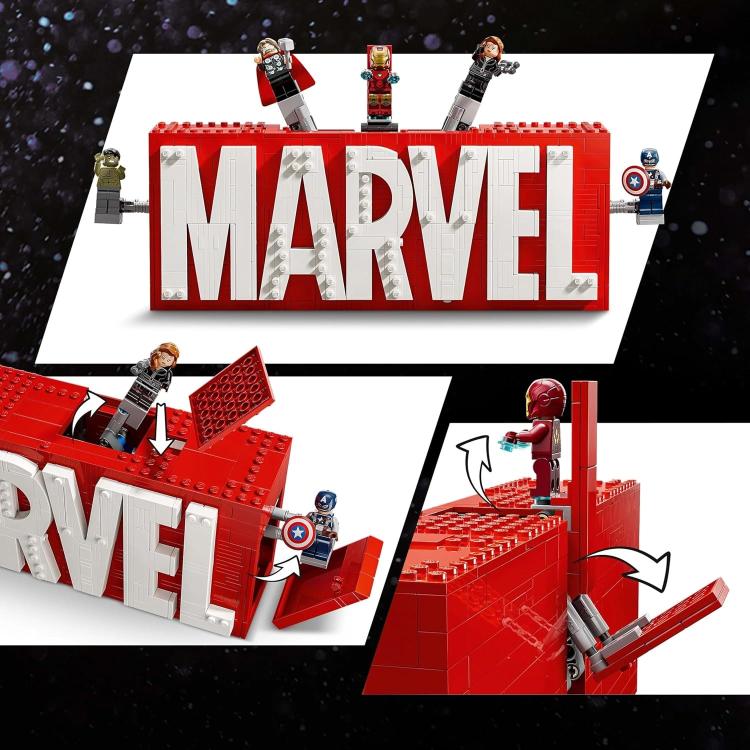 Lego - Marvel Logo 76313 Set (Marvel Signature) Building Toy 5 Mini Figures 931Pcs 12+