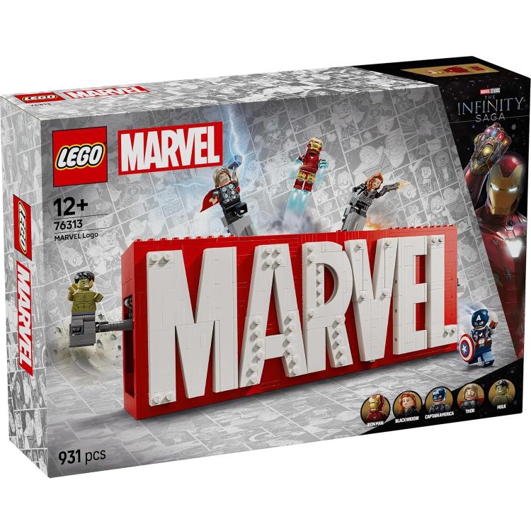 Lego - Marvel Logo 76313 Set (Marvel Signature) Building Toy 5 Mini Figures 931Pcs 12+