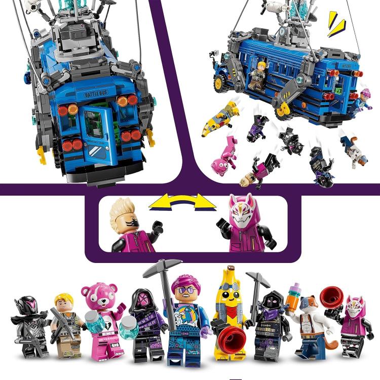 Lego - Fortnite 77073 (Battle Bus) Battle Bus - Building Blocks 954 Pcs 10+