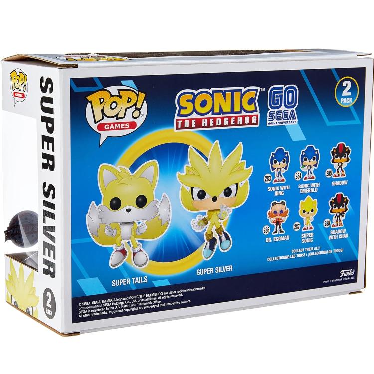Funko Pop Games Sonic - Super Tails and Super Silver 2 Pack Gico Vinyl Figure Film