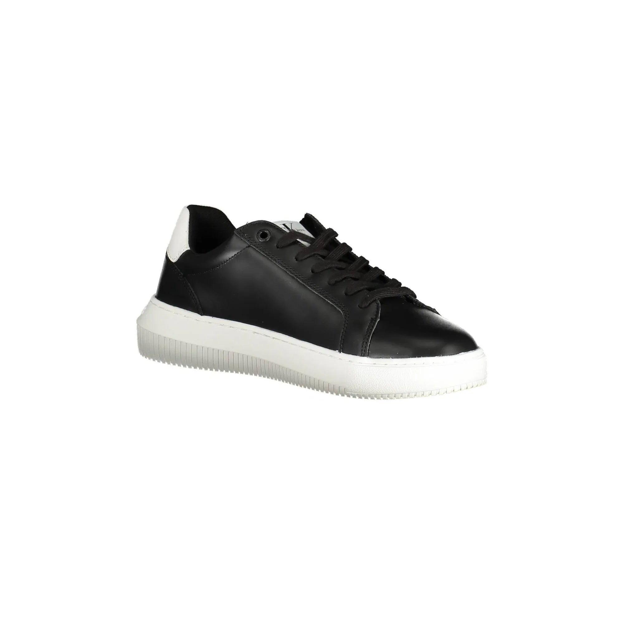 CALVIN KLEIN Men's Black Sneakers with Contrast Details and Logo