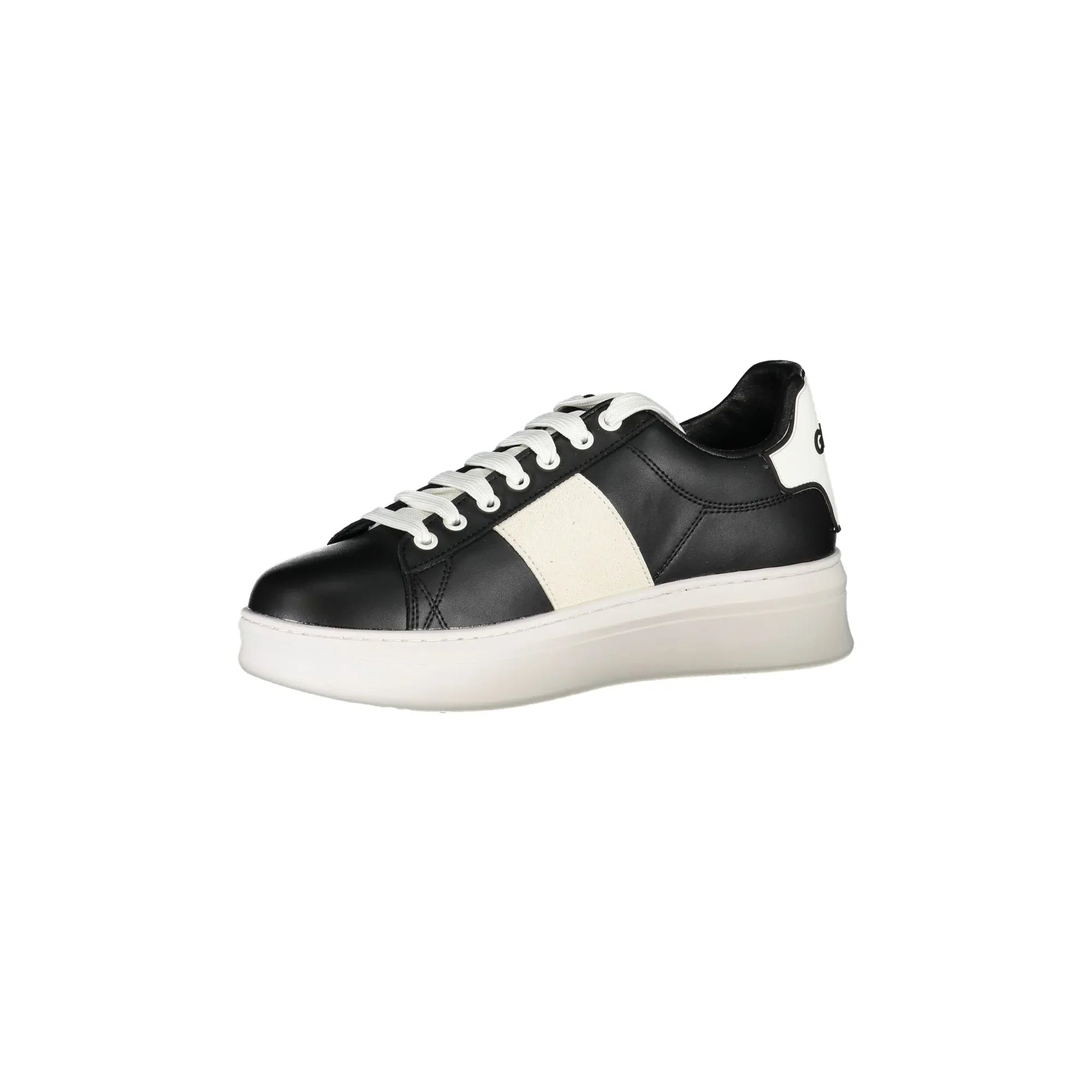 GAELLE PARIS Men's Black Sneakers with Contrast Details