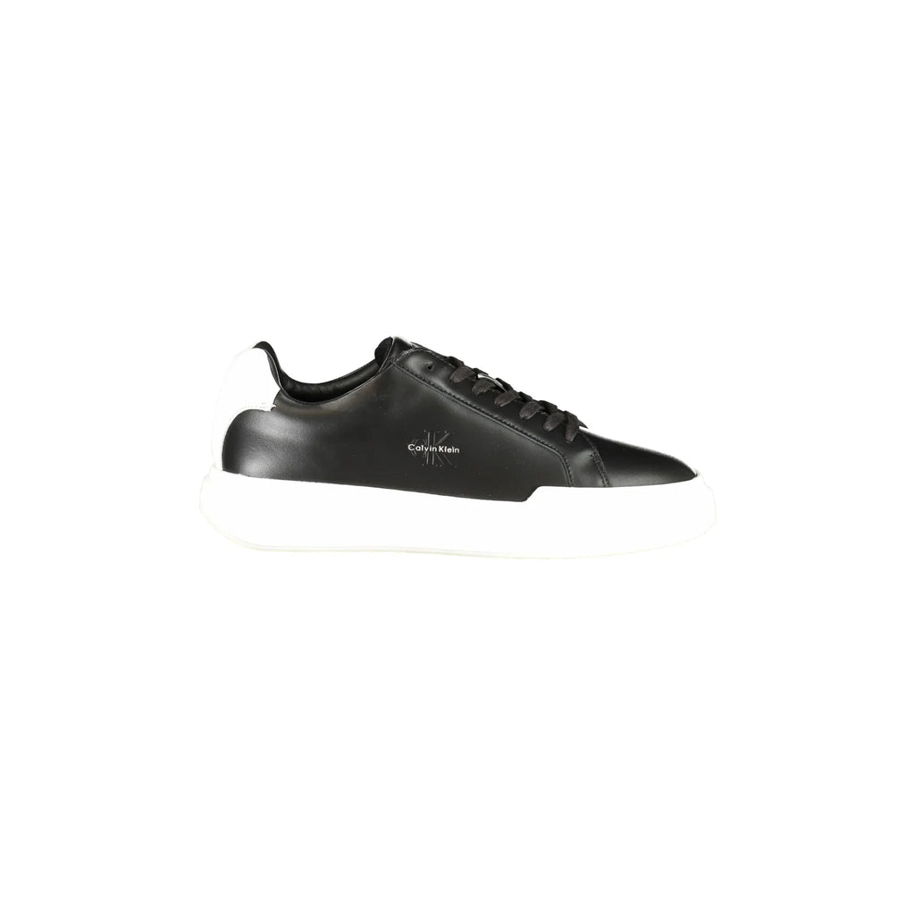 CALVIN KLEIN Sneakers Uomo Nere con Lacci e Dettagli in Bianco