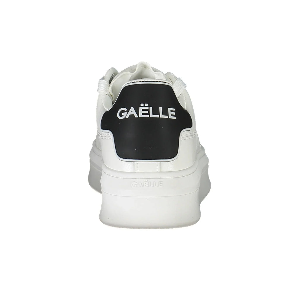 GAELLE PARIS Women's White Sneakers with Double Contrasting Laces