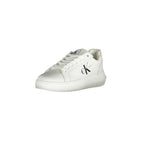 CALVIN KLEIN Scarpe Sneakers Donna Bianche con Dettagli Logo