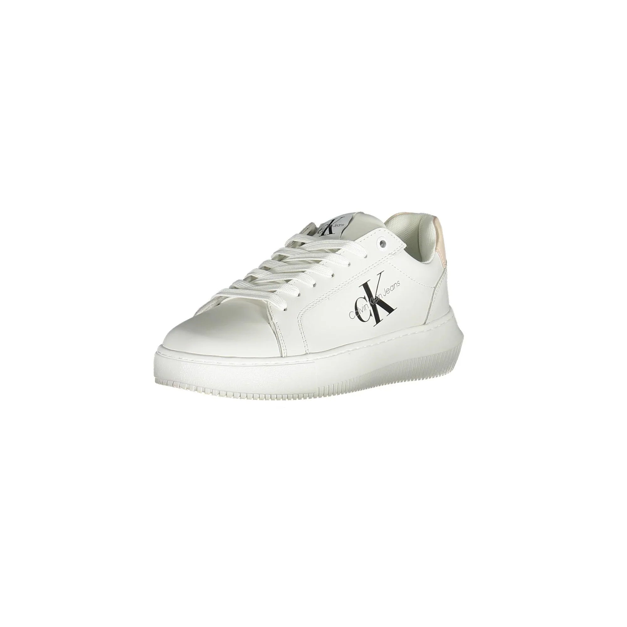 CALVIN KLEIN Women's White Sneakers with Logo Details
