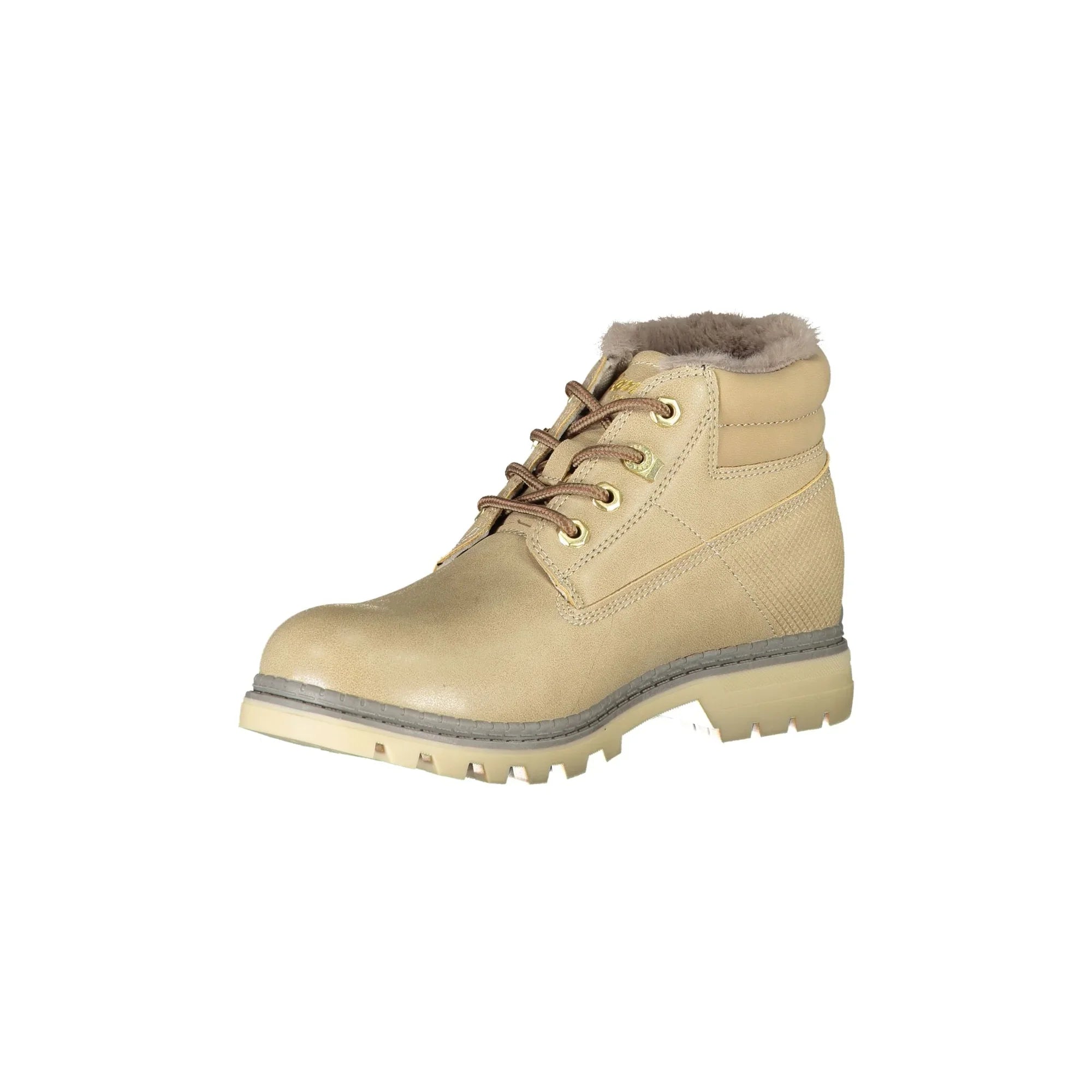 CARRERA Stivaletti Donna Beige con Lacci e Dettagli a Contrasto