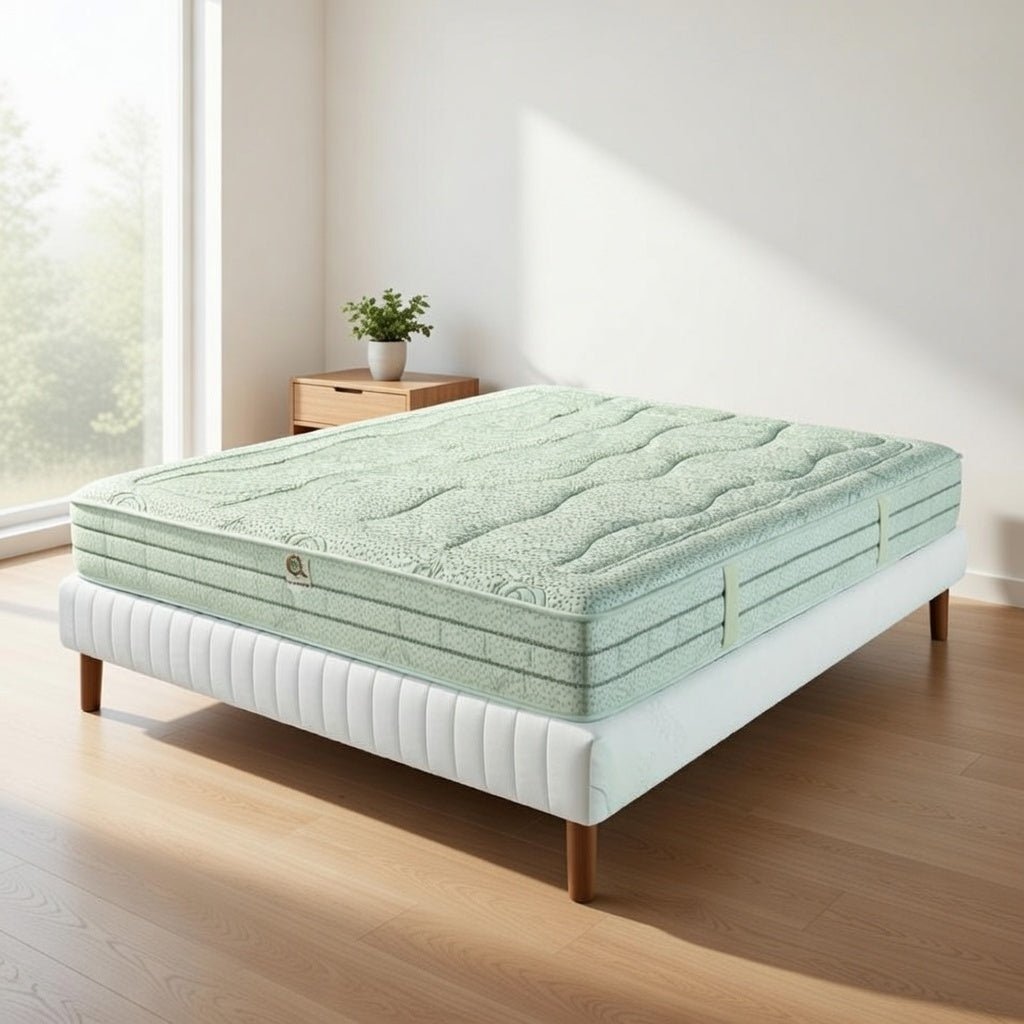 Semi-Rigid Pocket Sprung and Memory Foam Mattress H28 cm Summer and Winter Sides - SATURNO