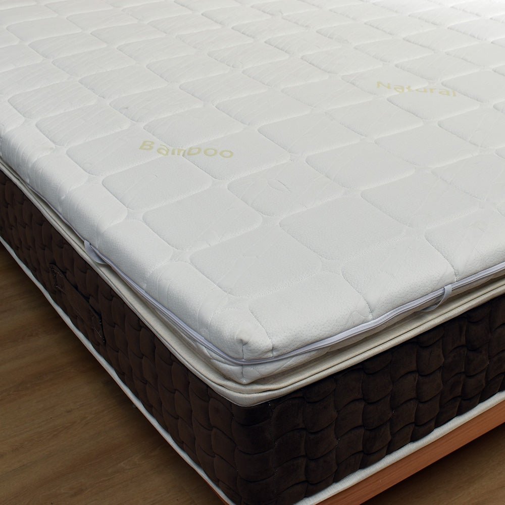 Topper, correttore memory foam per materasso con tessuto sfoderabile e lavabile, alto 7 Cm
