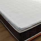 Topper, correttore memory foam per materasso con tessuto sfoderabile e lavabile, alto 7 Cm