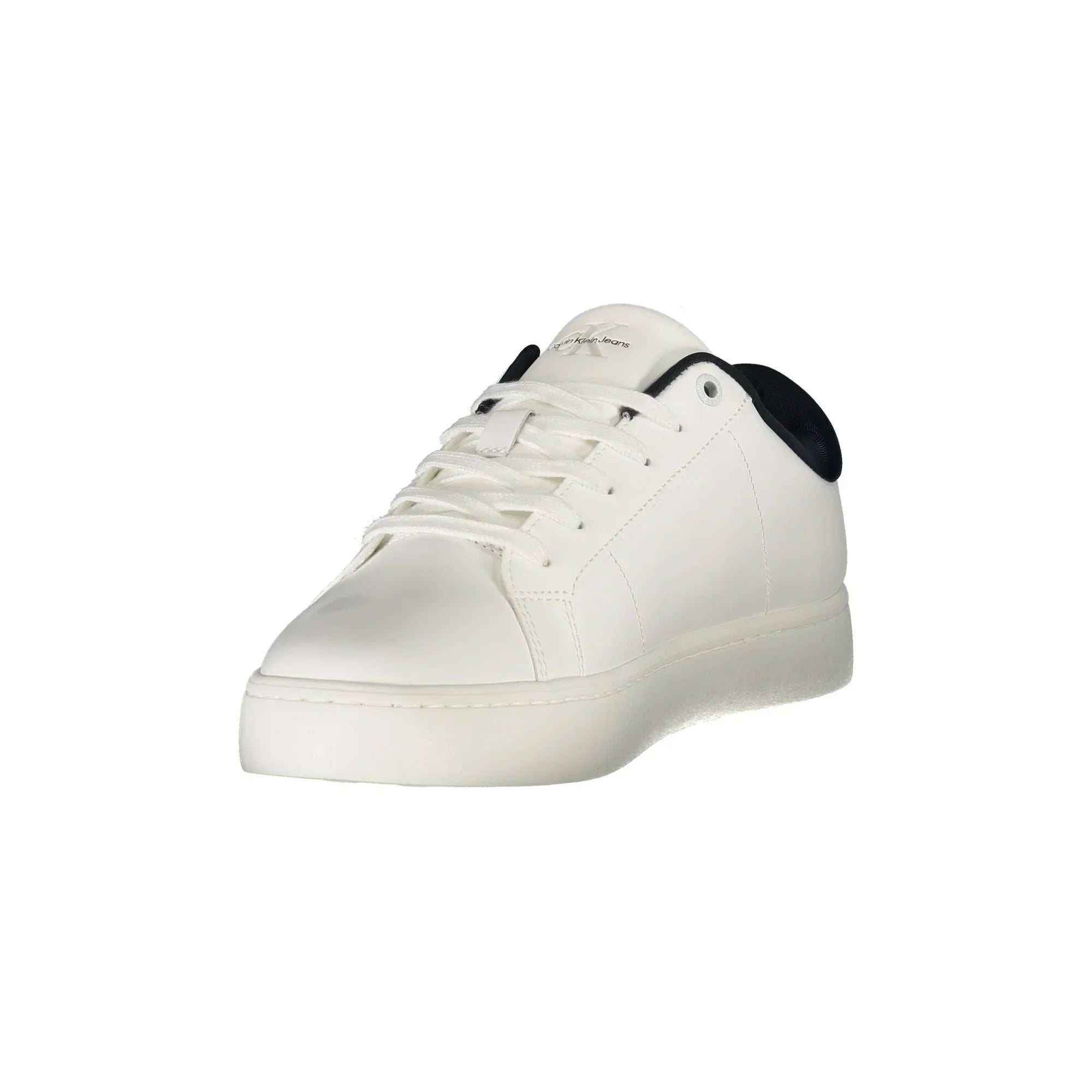 CALVIN KLEIN Men's White Sneakers with Blue Details