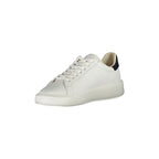 BLAUER Scarpe Sneakers Uomo Bianche con Dettagli Blu e Logo