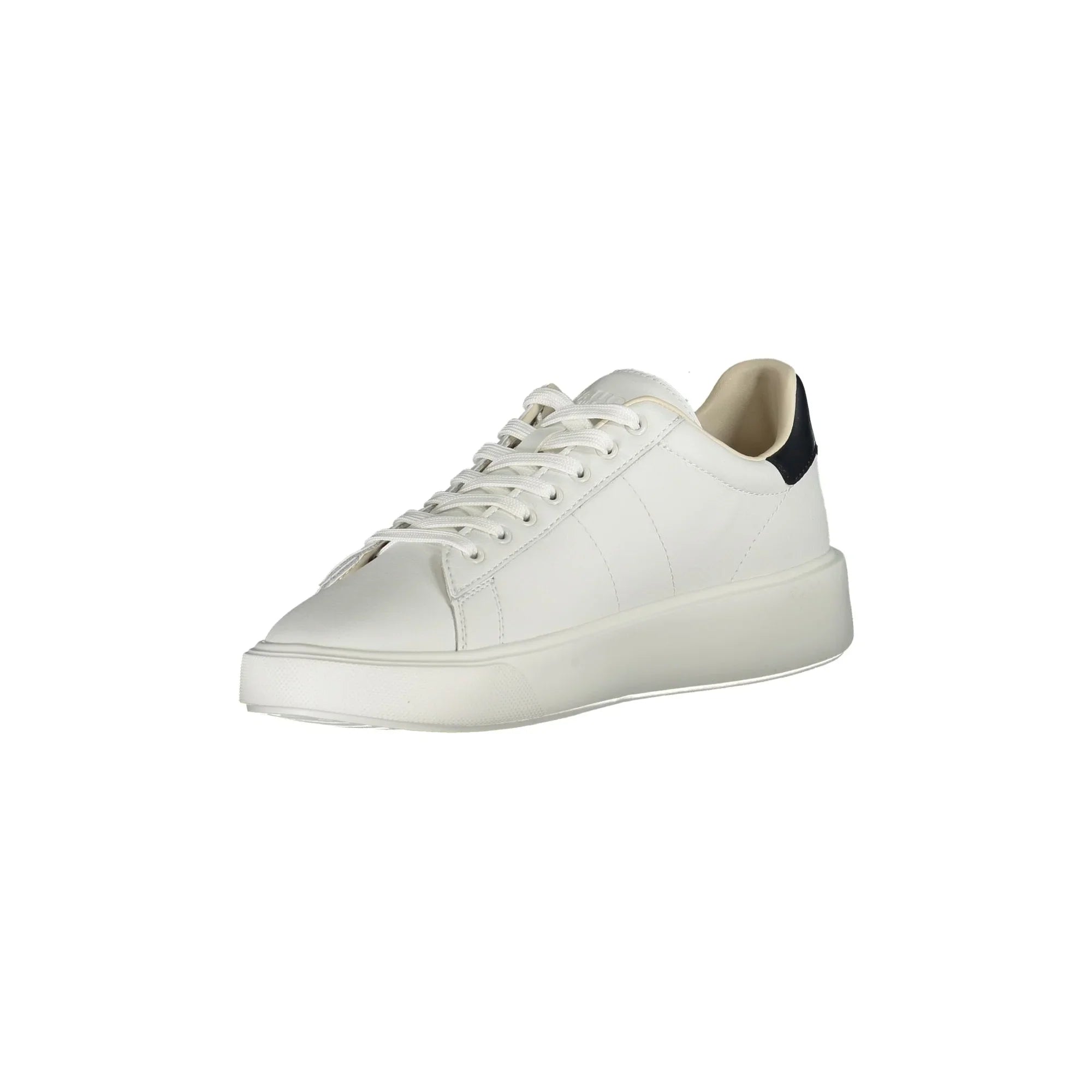 BLAUER Scarpe Sneakers Uomo Bianche con Dettagli Blu e Logo