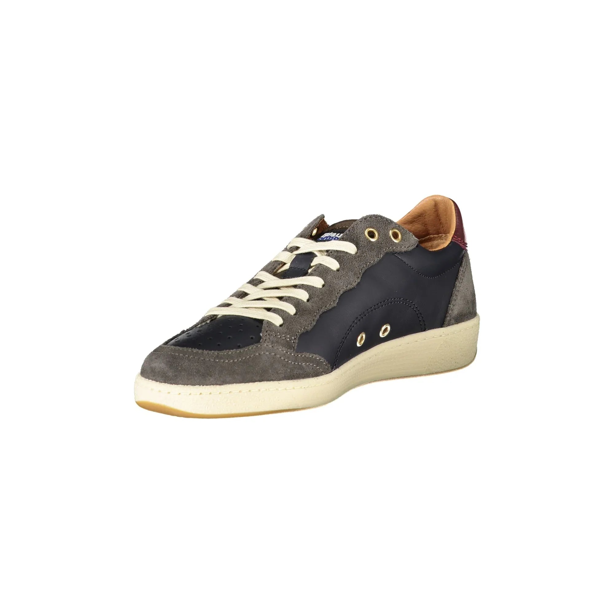 BLAUER Men's Blue Sneakers with Laces and Contrast Details