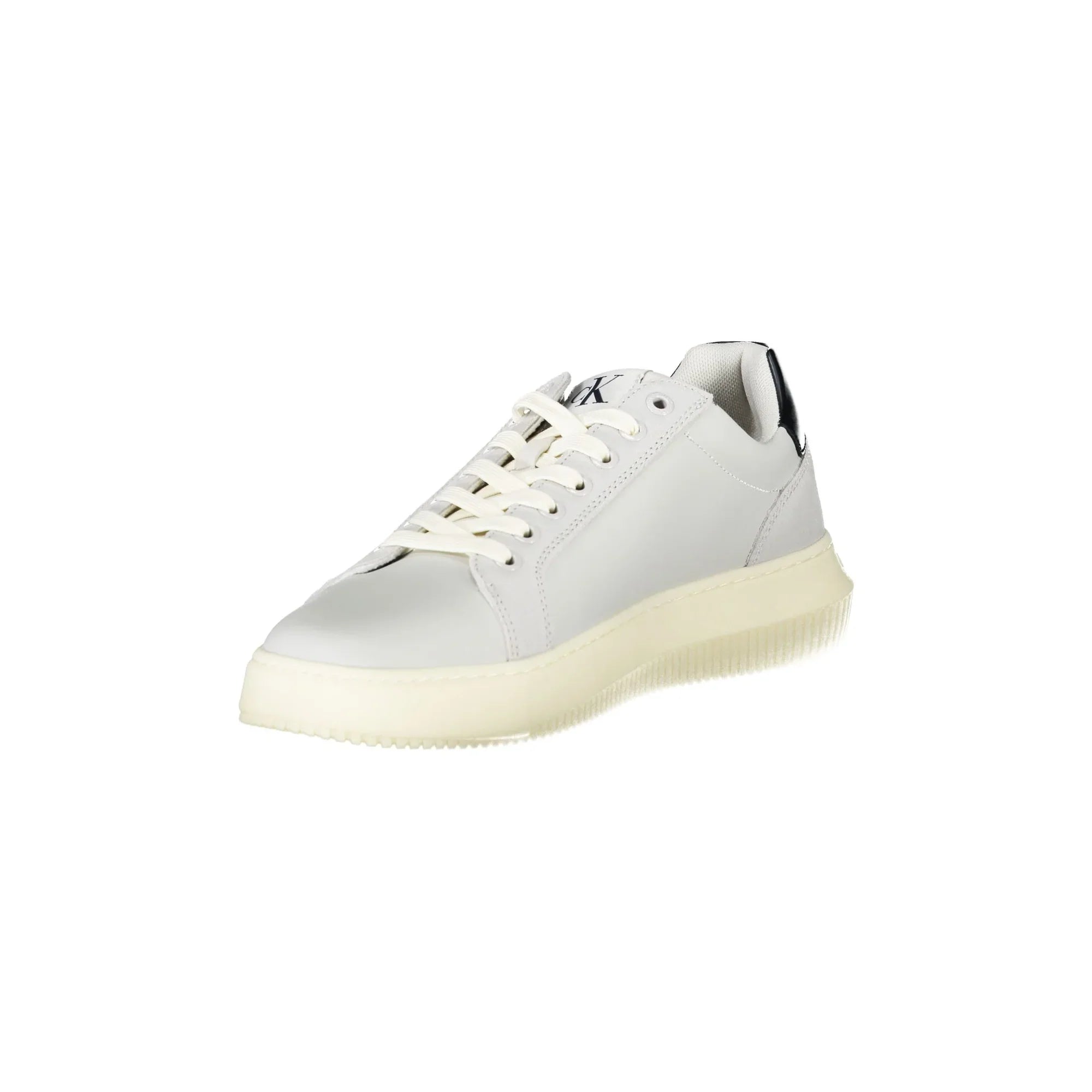 CALVIN KLEIN Men's Gray Sneakers with Contrast Details and Removable Footbed