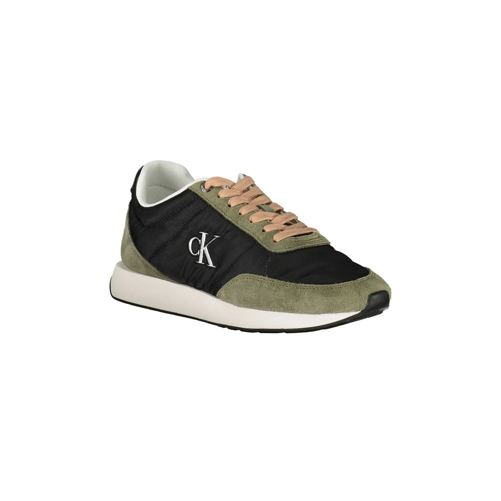 CALVIN KLEIN Sneakers Donna Nere con Lacci e Dettagli in Verde