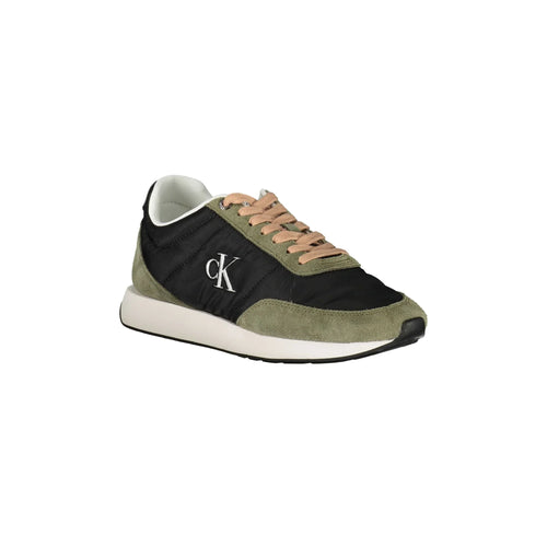 CALVIN KLEIN Sneakers Donna Nere con Lacci e Dettagli in Verde
