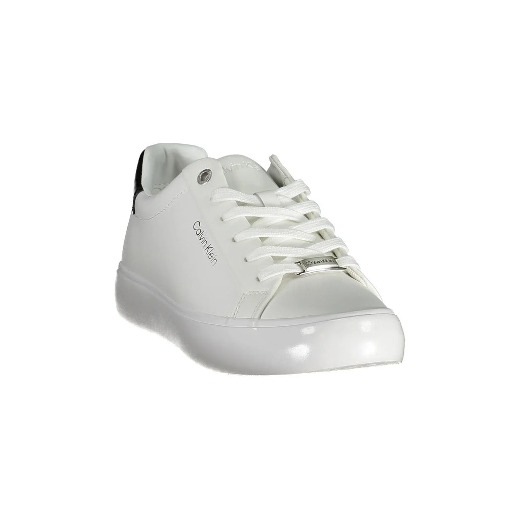 CALVIN KLEIN Sneakers Donna Bianche con Dettagli a Contrasto