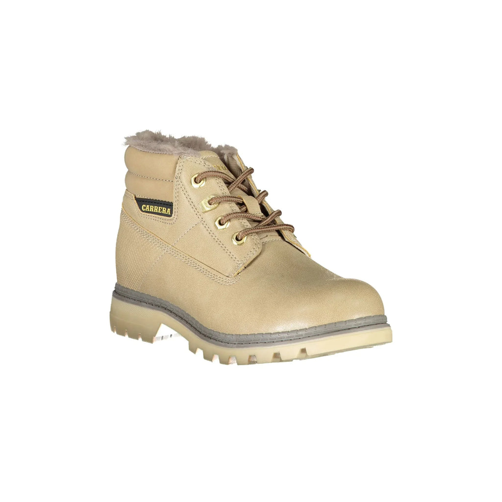 CARRERA Stivaletti Donna Beige con Lacci e Dettagli a Contrasto