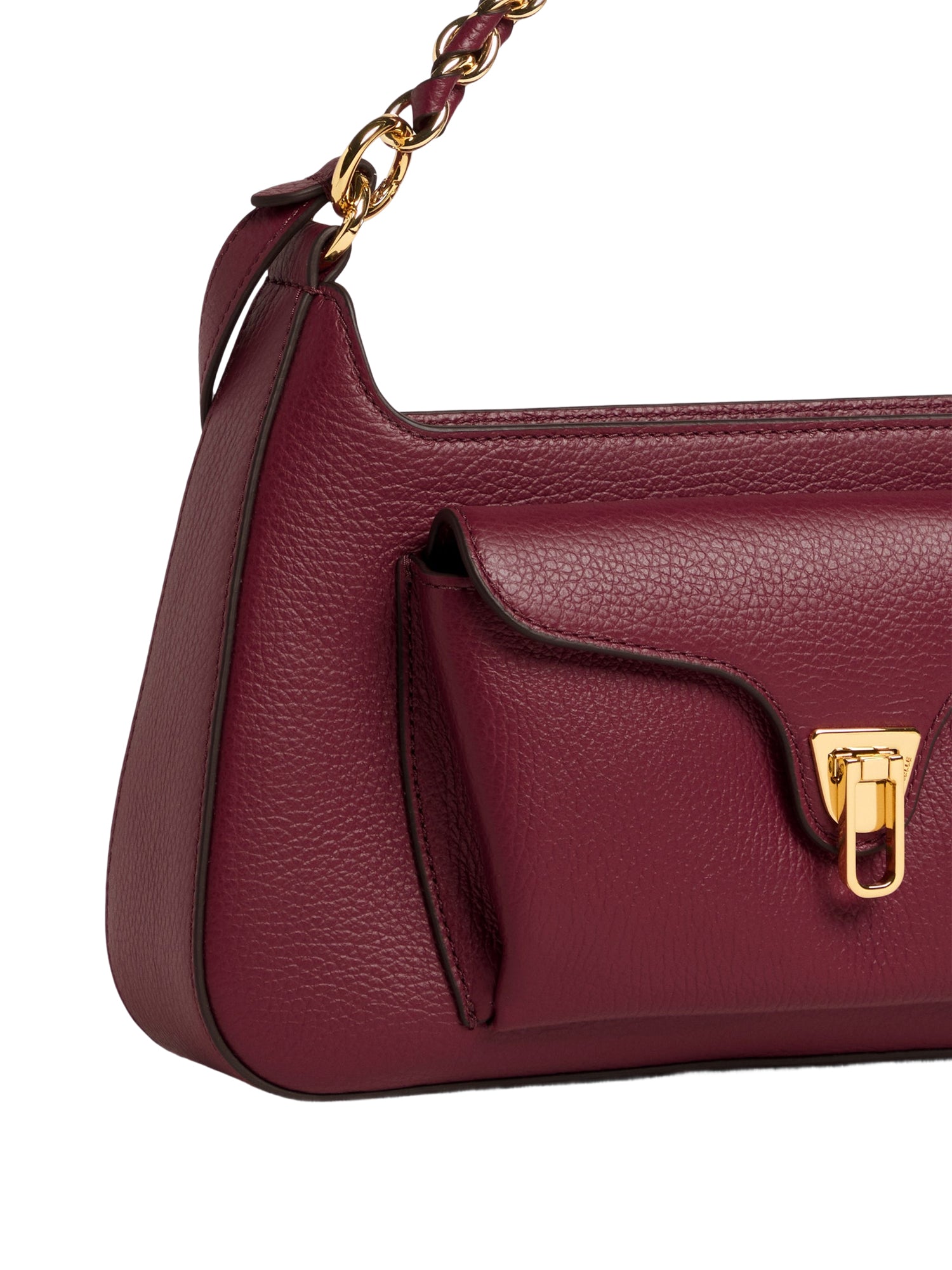 COCCINELLE Women's Red Shoulder Bag, Genuine Leather, Beat Generation