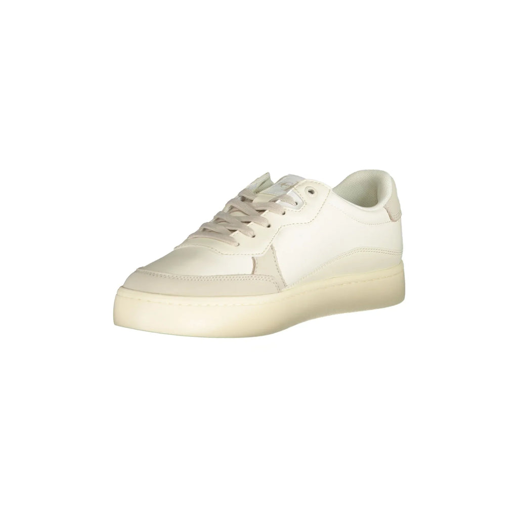 CALVIN KLEIN Scarpe Sneakers Uomo Bianche con Dettagli a Contrasto