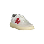 CALVIN KLEIN Scarpe Sneakers Uomo Bianche con Dettagli a Contrasto
