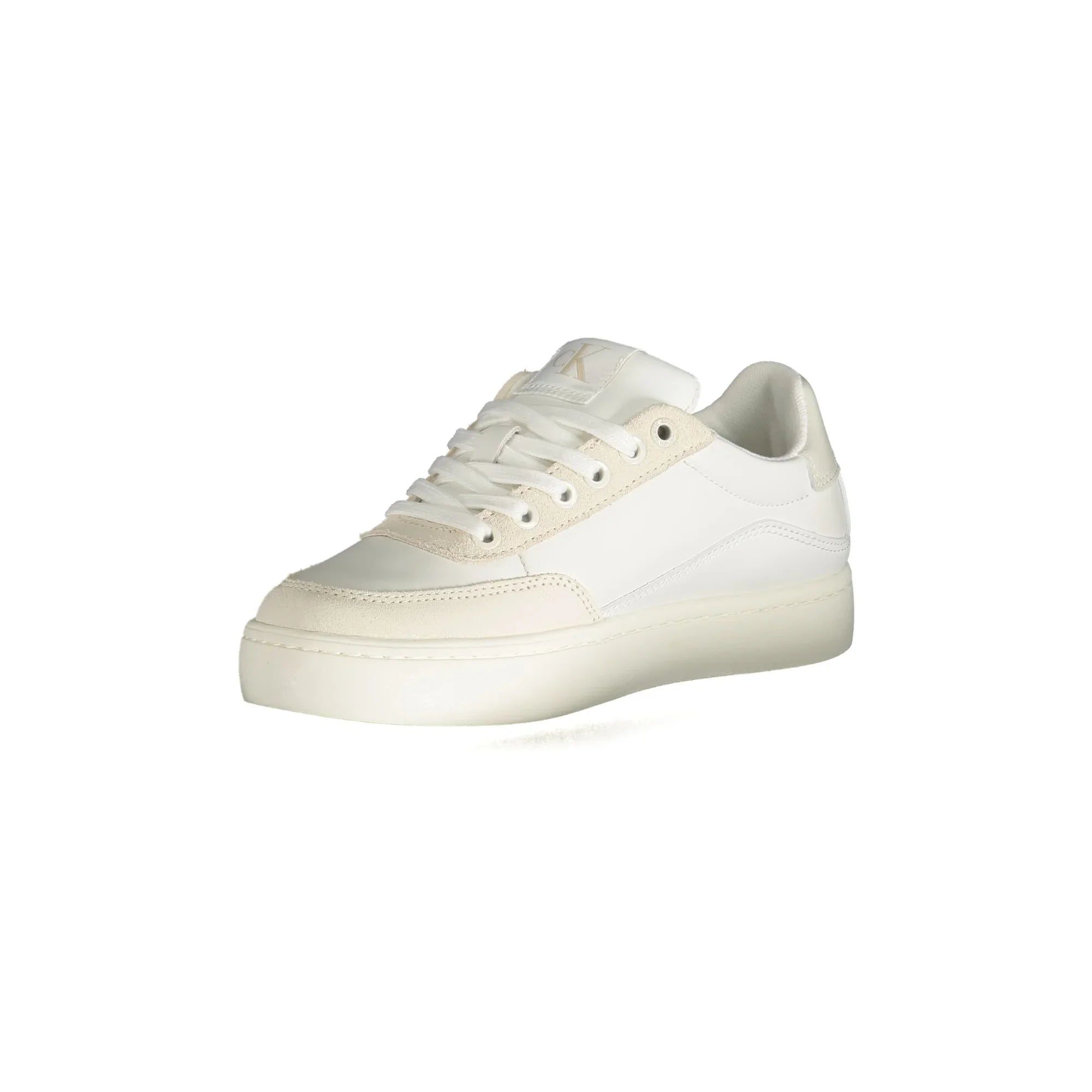 CALVIN KLEIN Women's White Sport Shoes with Contrast Details