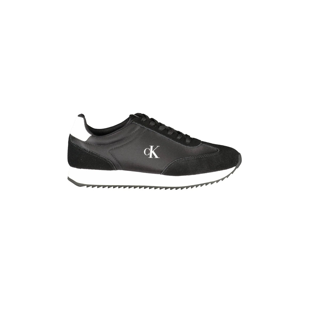 CALVIN KLEIN Scarpe Sneakers Donna Nere con Dettagli a Contrasto