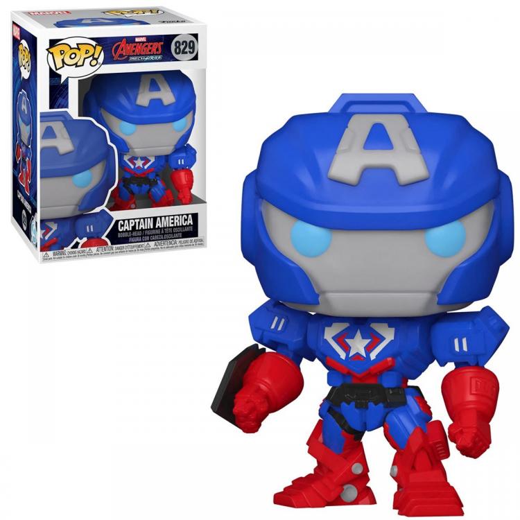 Funko Pop Marvel Avengers Mech Strike 829 Captain America Collectible Vinyl