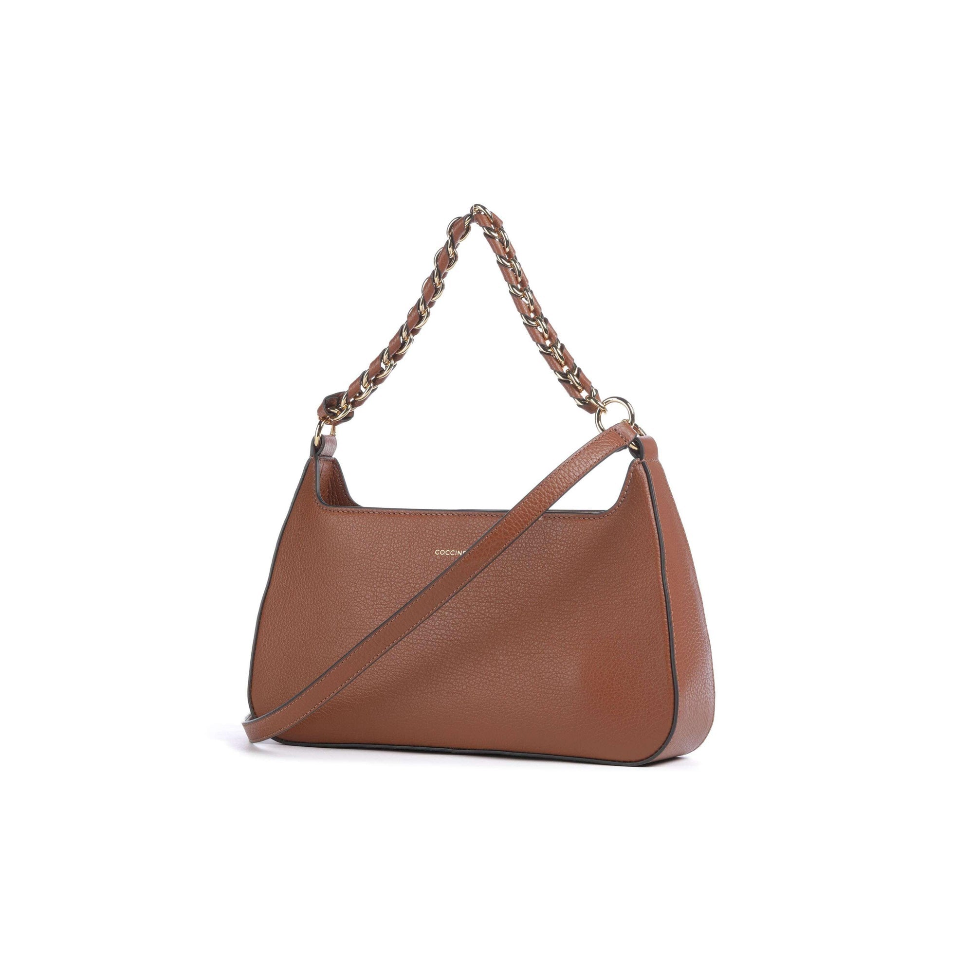 COCCINELLE Women's Brown Shoulder Bag, Made of Genuine Leather, Beat Generation