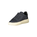BLAUER Men's Blue Sneakers with Laces and Contrast Sole