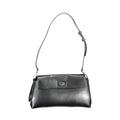 CALVIN KLEIN Women's Black Shoulder Bag with Snap Closure