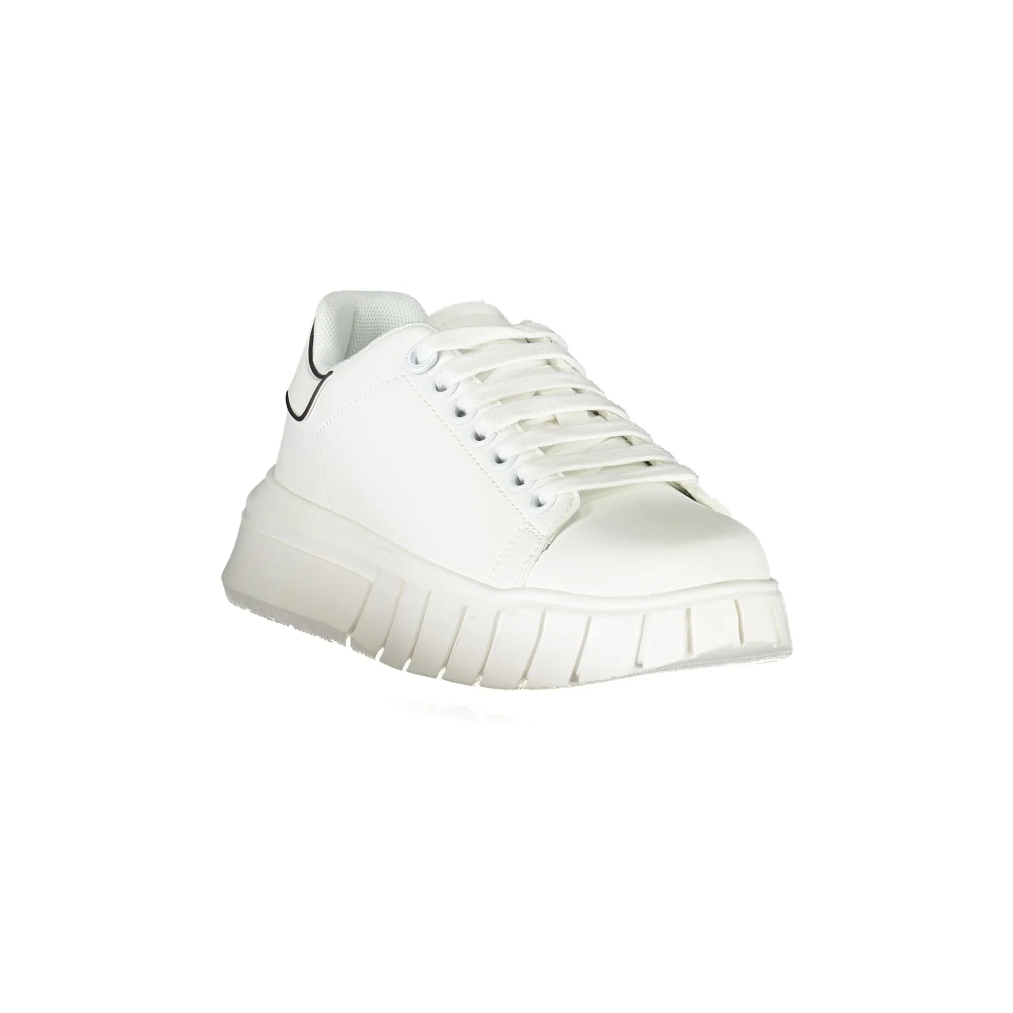 GAELLE PARIS Women's White Sneakers with Contrast Details