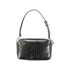 CALVIN KLEIN Women's Black Shoulder Bag with Removable Strap and Elegant Details