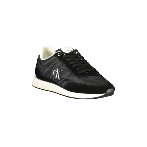CALVIN KLEIN Sneakers Uomo Nere con Lacci e Dettagli in Bianco