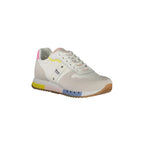 BLAUER Scarpe Sneakers Donna Bianche con Lacci a Contrasto e Plantare Removibile
