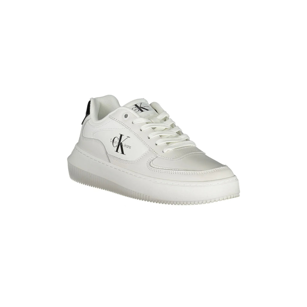 CALVIN KLEIN Women's White Sport Shoes with Print and Laces