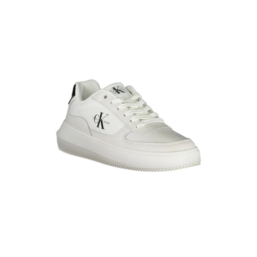 CALVIN KLEIN Scarpe Sportive Donna Bianche con Stampa e Lacci