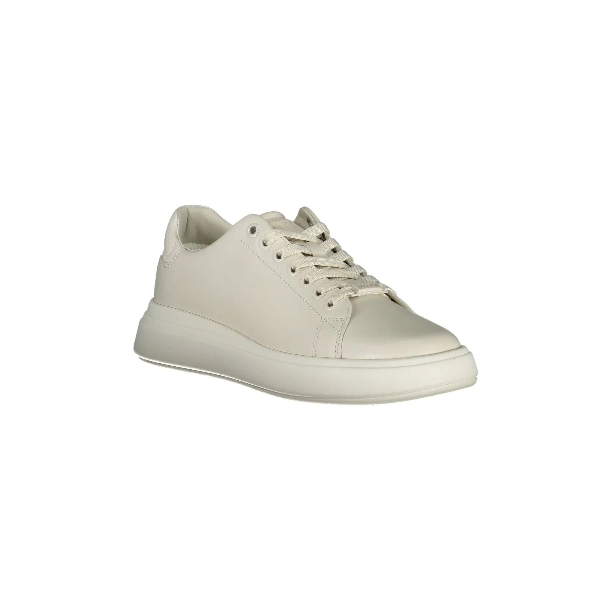 CALVIN KLEIN Women's Beige Sneakers with Contrast Details