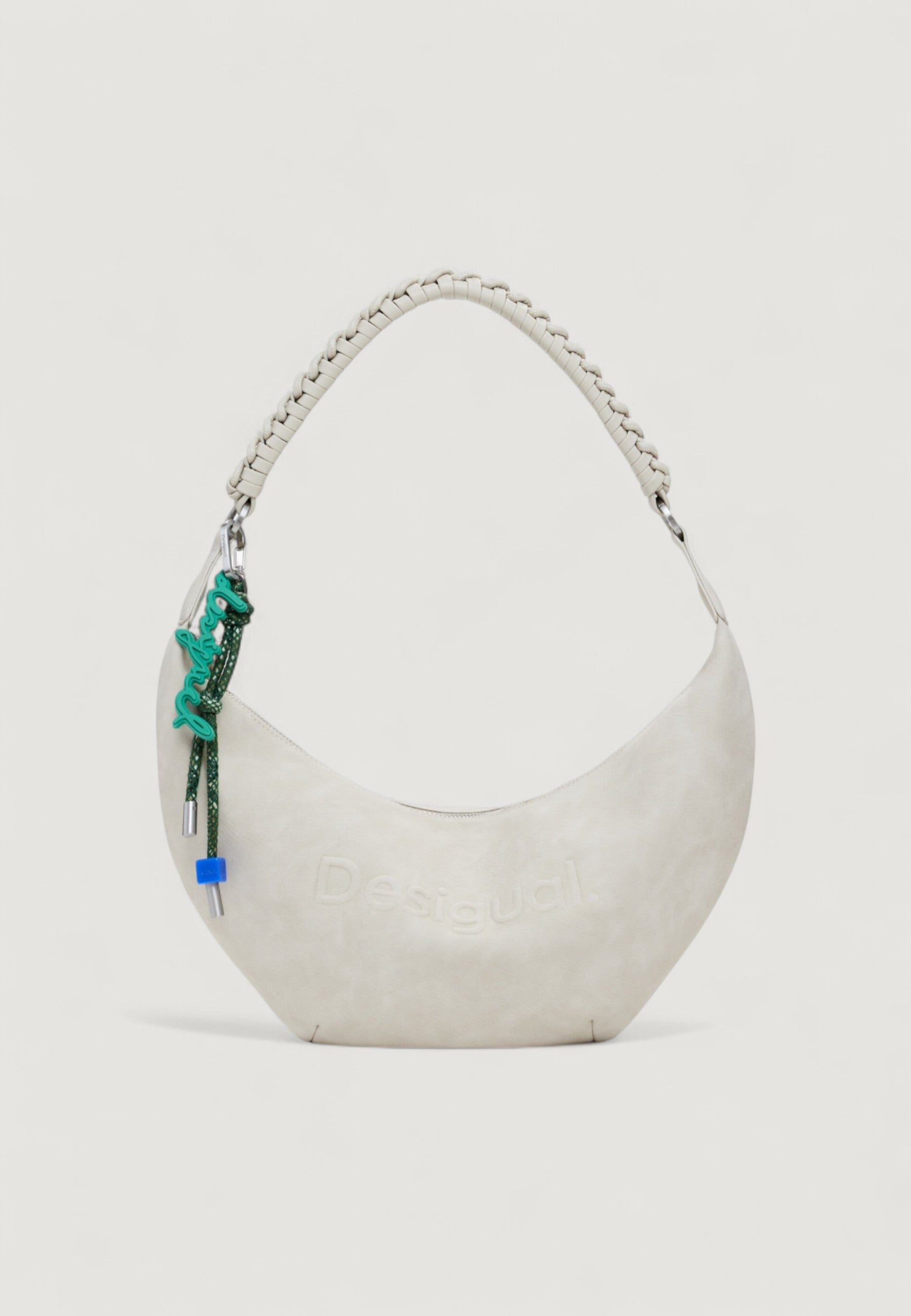 DESIGUAL Women's Beige Half Logo Zante Shoulder Bag